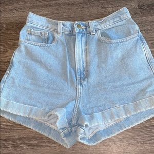 American Apparel high rise jean short